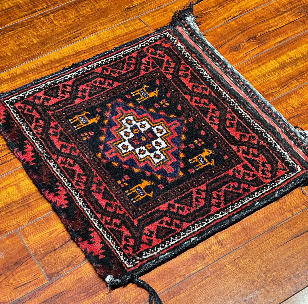 1950 PERSIAN BALUCH SALT BAG RUG 1' 8” x 1' 8” (SMA.111