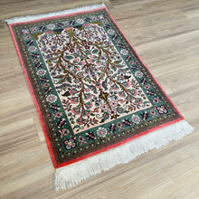 1970 PERSIAN QOM RUG 2’ 8” x 3’ 9” (SMA.FEA.222)