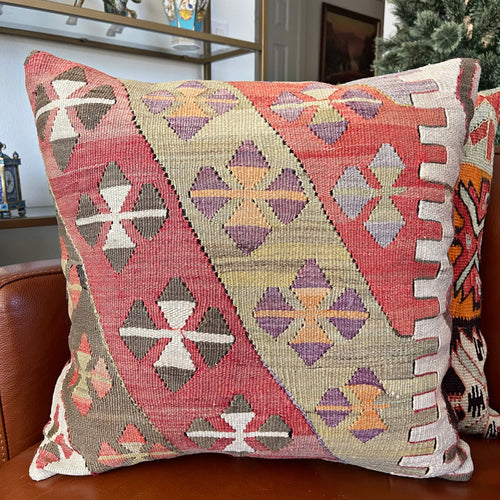 1950 TURKISH KILIM PILLOW 18x18 (PIL.1238)