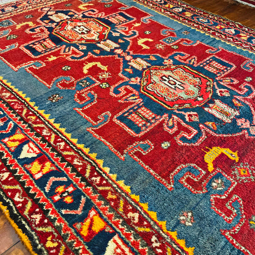 1930 PERSIAN ZANJAN RUG 4’ x 6’ 5” (MED.FEA.182)