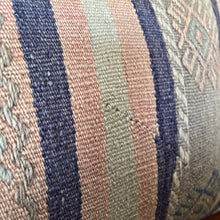 1950 TURKISH ANATOLIAN KILIM RUG PILLOW 16x24 (PIL.1223)