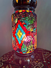 Handmade Turkish Moroccan Mosaic Table Lamp, Stained Glass Night Light (invl6)
