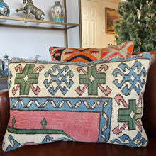 1950 TURKISH ANATOLIAN RUG PILLOW 16x24 (PIL.1231)
