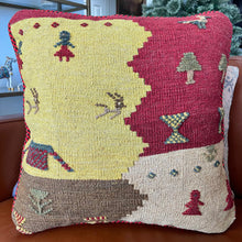 PERSIAN GABBEH KILIM RUG PILLOW 18x18 (PIL.201)