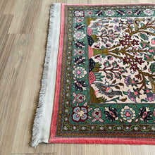 1970 PERSIAN QOM RUG 2’ 8” x 3’ 9” (SMA.FEA.222)