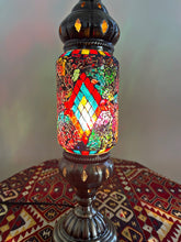 Handmade Turkish Moroccan Mosaic Table Lamp, Stained Glass Night Light (invl6)