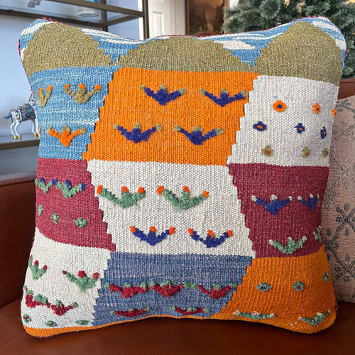 PERSIAN GABBEH KILIM PILLOW 18x18 (PIL.205)