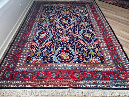 1970 PERSIAN TABRIZ RUG 6’ 7” x 9’ 10” (LG.FEA.8001)