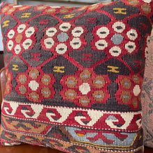 VINTAGE ANATOLIAN KILIM RUG PILLOW 16x16 (PIL.1206)