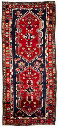 1950 PERSIAN ARDEBIL RUNNER RUG 4’ 4” x 10’ 1” (FEA.RUN.6332)