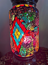 Handmade Turkish Moroccan Mosaic Table Lamp, Stained Glass Night Light (invl6)