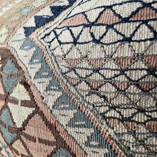 1950 TURKISH ANATOLIAN KILIM RUG PILLOW 16x16 (PIL.1210)