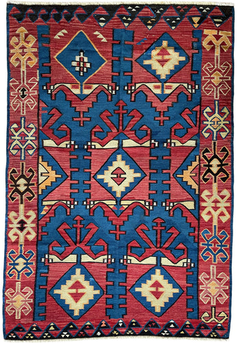 1950 ANATOLIAN KILIM RUG 4x6 (MED.200)