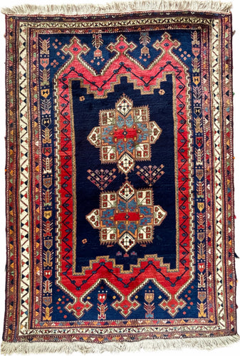1940 PERSIAN AFSHAR RUG 4’ 6” x 6’ 6” (Med.3715)