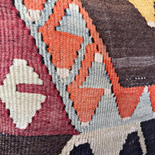 1950 TURKISH ANATOLIAN KILIM RUG PILLOW 16x24 (PIL.1228)