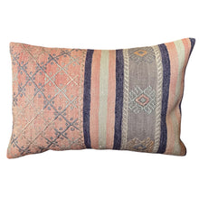 1950 TURKISH ANATOLIAN KILIM RUG PILLOW 16x24 (PIL.1221)