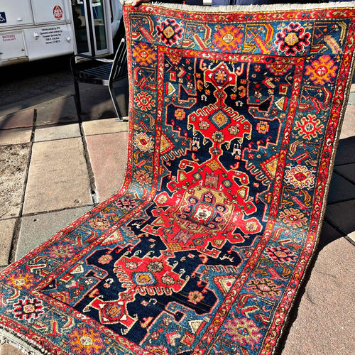 1950 PERSIAN TARUM RUG 4’ 1” x 7’ 3” (MED.FEA.160)