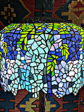 Large Exquisite Handmade Wisteria Stained Glass Tiffany Style Table Lamp