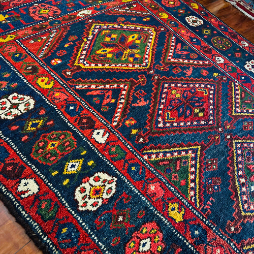 1950 PERSIAN ZANJAN RUG 4’ 1” x 7’ 3” (MED.FEA.173)
