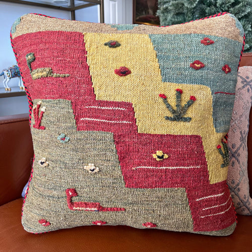 PERSIAN GABBEH KILIM PILLOW 18x18 (PIL.203)