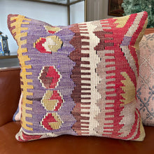 VINTAGE ANATOLIAN KILIM RUG PILLOW 16x16 (PIL.1204)