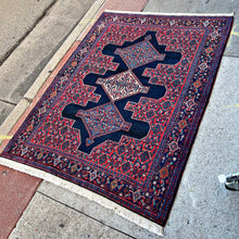 1950 PERSIAN SENAH RUG 3’ 8” x 4’ 10” (MED.FEA.218)