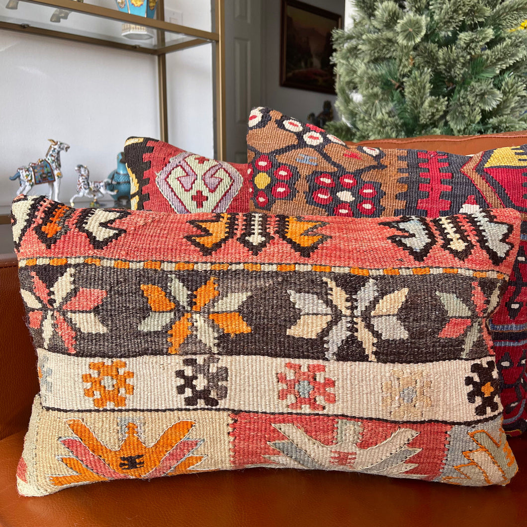 1950 TURKISH KILIM PILLOW 12x18 (Pil.1101)
