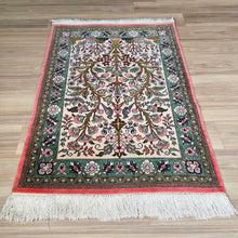 1970 PERSIAN QOM RUG 2’ 8” x 3’ 9” (SMA.FEA.222)