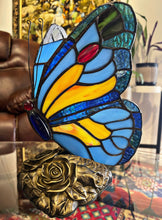Butterfly Table Lamp Stained Glass Light Decorative Lighting Tiffany Style