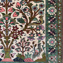 1970 PERSIAN QOM RUG 2’ 8” x 3’ 9” (SMA.FEA.222)