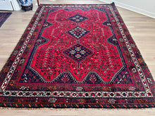 1970 PERSIAN SHIRAZ RUG 6’ 8” x 9’ 5” (LAR.550)