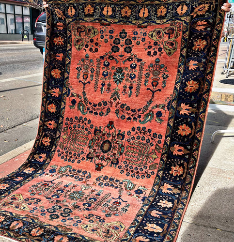 1920 PERSIAN KASHAN RUG 3’ 11” x 6’ 5” (MED.FEA.3001)