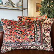 1950 TURKISH ANATOLIAN RUG PILLOW 16x24 (PIL.1232)