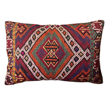 1950 TURKISH ANATOLIAN KILIM RUG PILLOW 16x24 (PIL.1222)