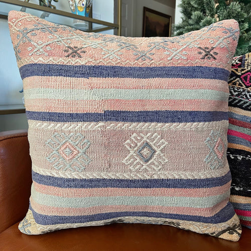 1950 TURKISH KILIM PILLOW 18x18 (PIL.1243)