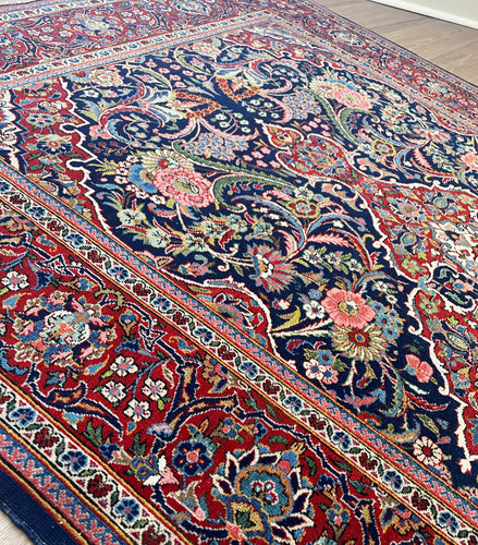 1950 PERSIAN KASHAN RUG 4’ 4” x 6’ 7” (MED.FEA.256)