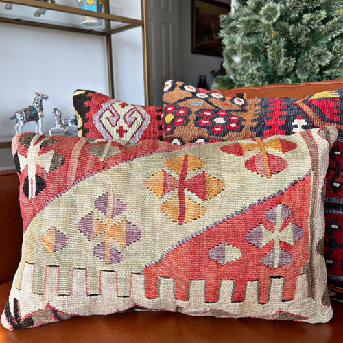 1950 TURKISH KILIM PILLOW 12x18 (PIL.1114)