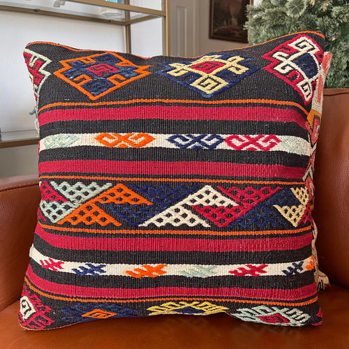 1950 TURKISH KILIM PILLOW 18x18 (PIL.1234)