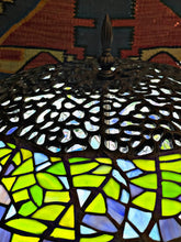 Large Exquisite Handmade Wisteria Stained Glass Tiffany Style Table Lamp