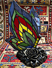 Handmade Tiffany Style Stained Glass Butterfly Table Lamp Night Light (LGHT184)