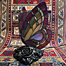 Handmade Tiffany Style Stained Glass Butterfly Table Lamp Night Light (LGHT181)