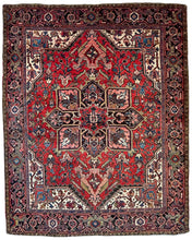 1950 PERSIAN HERIZ RUG 4’ 11” x 6’ 2” (MED.FEA.6175
