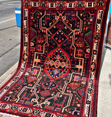 1940 PERSIAN NAHAVAND RUG 4’ 8” x 7’ 3” (MED.3003)