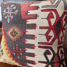 1950 TURKISH ANATOLIAN KILIM RUG PILLOW 16x16 (PIL.1213)