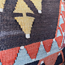 1950 TURKISH ANATOLIAN KILIM RUG PILLOW 16x24 (PIL.1228)