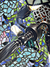 Large Exquisite Handmade Wisteria Stained Glass Tiffany Style Table Lamp