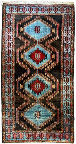 1950 PERSIAN TALEGHAN RUG 4’ 6” x 8’ 7” (MED.4687)