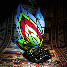 Handmade Tiffany Style Stained Glass Butterfly Table Lamp Night Light (LGHT184)