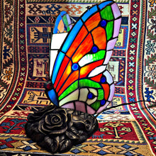 Handmade Tiffany Style Stained Glass Butterfly Table Lamp Night Light (LGHT182)