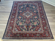 1950 PERSIAN KASHAN RUG 4’ 4” x 6’ 7” (MED.FEA.256)